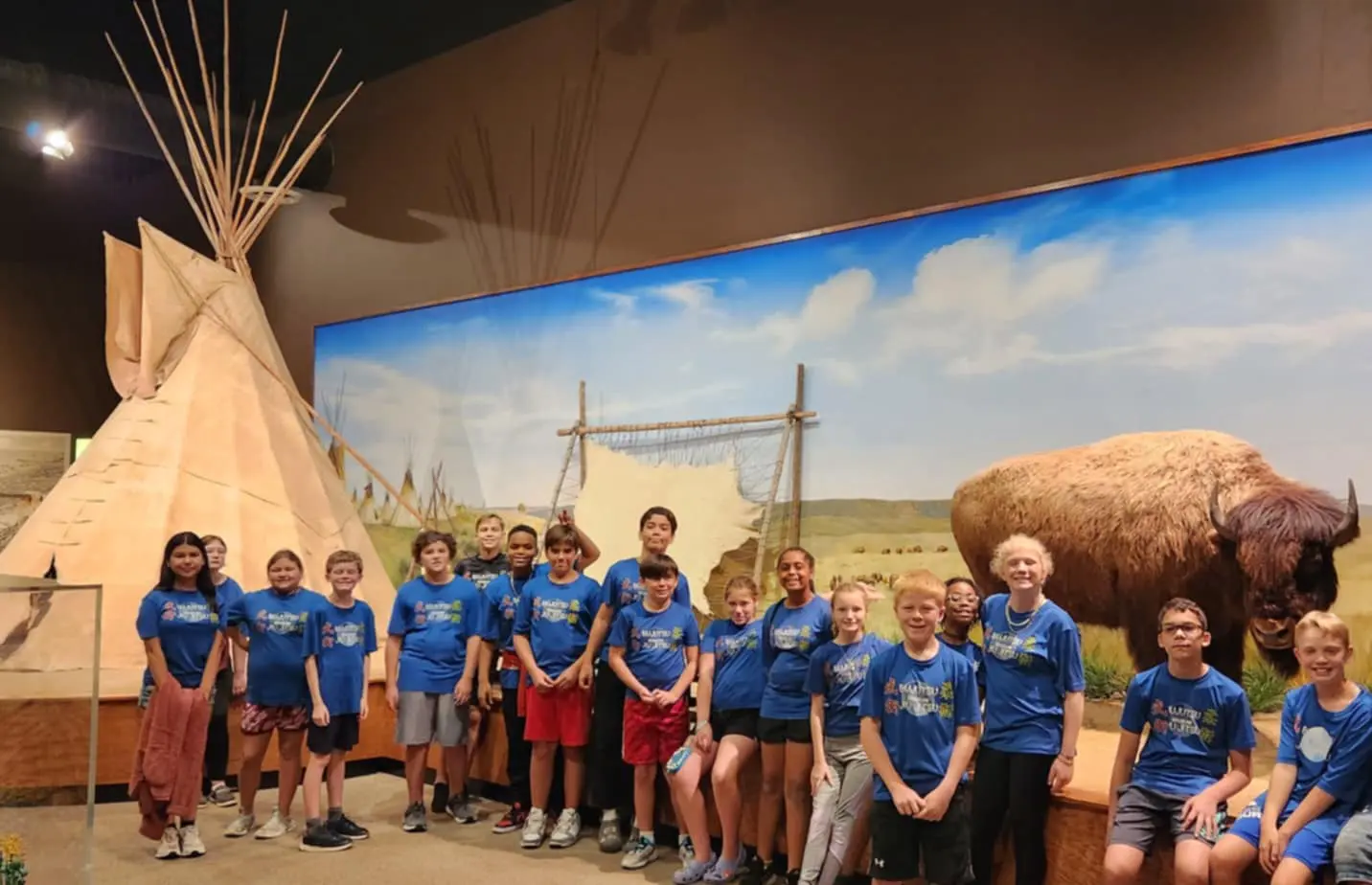 Summer camp field trip with kids at museum in Waco Texas